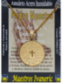 Talismán Grande Artesano Dorado De Acero Inoxidable, Medalla Con Padre Nuestro, 3.3 cm Diámetro