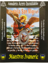 Medalla San Miguel de Acero Inoxidable con Cadena
