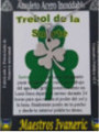 Talismán Artesano De Acero Inoxidable Trébol de la Suerte. 2,55cm