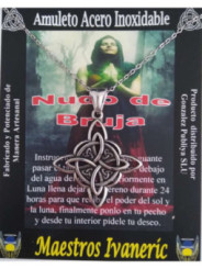 Talismán Artesano de Acero Inoxidable Nudo de Brujas