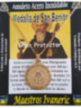 Talismán Artesano Dorado Mediano De Acero Inoxidable, San Benito, Gran Protector