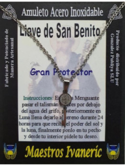 Talismán Artesano De Acero Inoxidable, Gran Protector Llave de San Benito,