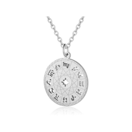 Talismán  Artesano De Acero Inoxidable, Signos del Zodiaco