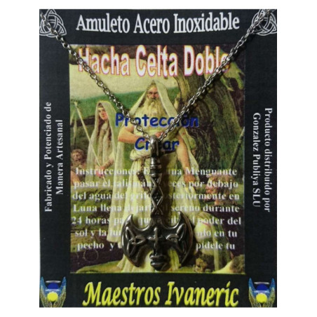 Talismán Artesano De Acero Inoxidable, Hacha Celta, Protección y Crear
