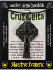 Talismán Artesano De Acero Inoxidable, Cruz Celta Grande