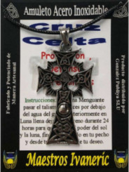 Talismán Artesano De Acero Inoxidable, Cruz Celta Grande
