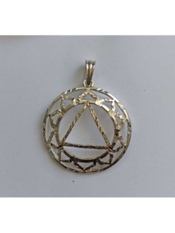 Símbolo de Metal Plateado del Tercer Chakra