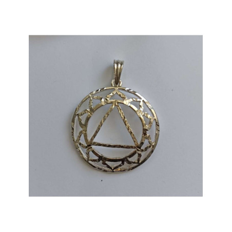 Símbolo de Metal Plateado del Tercer Chakra