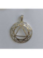 Símbolo de Metal Plateado del Tercer Chakra