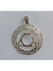 Símbolo de Metal Plateado del Quinto Chakra
