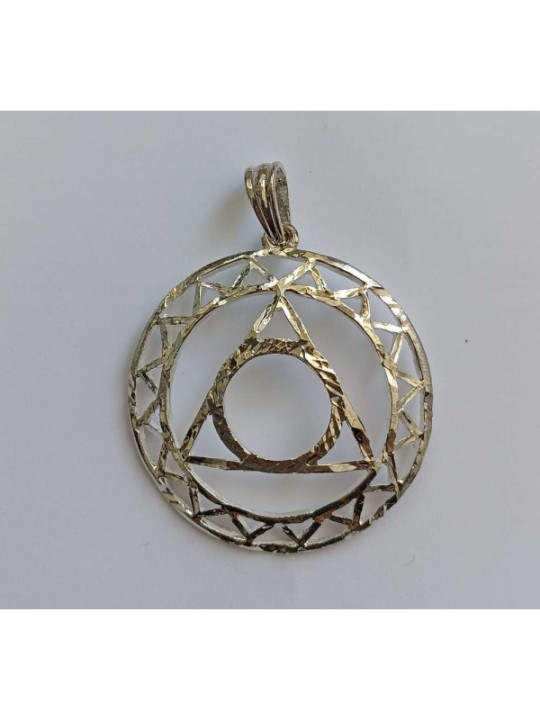 Símbolo de Metal Plateado del Quinto Chakra