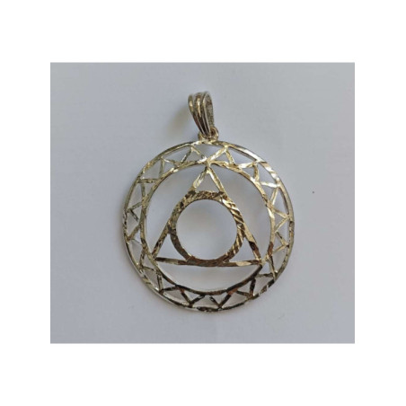 Símbolo de Metal Plateado del Quinto Chakra