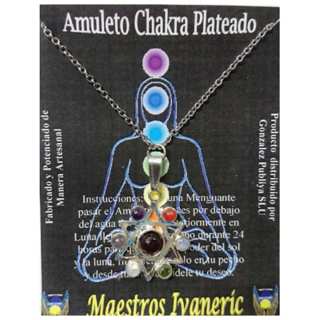 Amuleto Artesano Metal Plateado Estrella