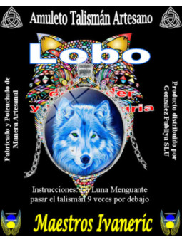 Medalla Amuleto Lobo del Poder y la Sabiduría