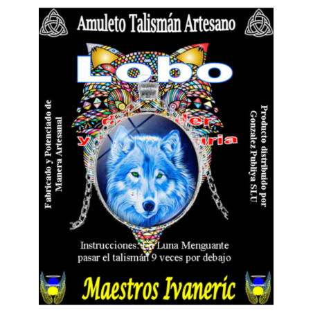 Medalla Amuleto Lobo del Poder y la Sabiduría