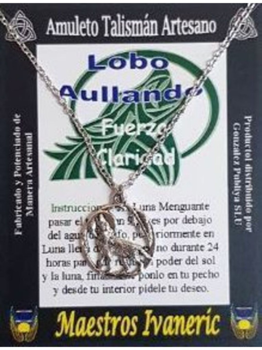 Talismán Artesano Lobo Aullando
