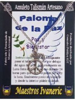 Talismán Artesano Paloma de la paz