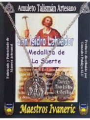 Talismán Medallita de la Suerte San Isidro Labrador