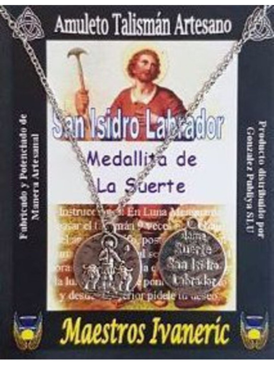 Talismán Medallita de la Suerte San Isidro Labrador