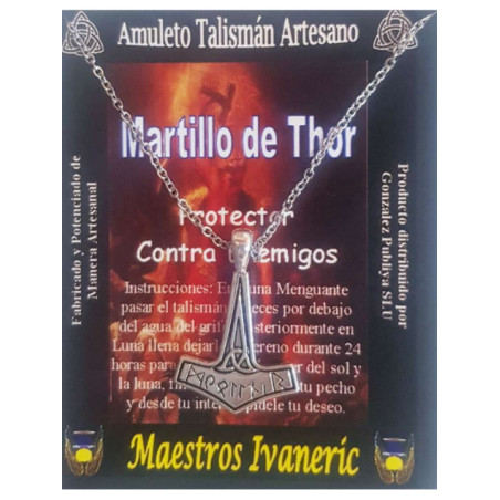 Talismán Artesano Martillo de Thor, Protección contra Enemigos
