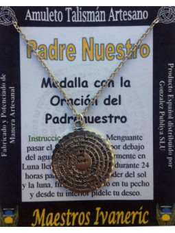 Medalla Plateada con la Oración del Padrenuestro