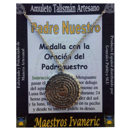 Medalla Plateada con la Oración del Padrenuestro