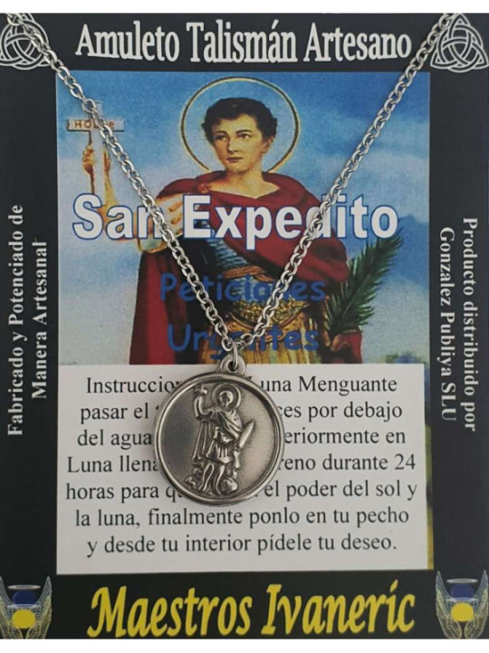 Amuleto Medalla de San Expedito.