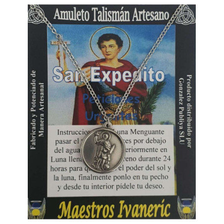 Amuleto Medalla de San Expedito.
