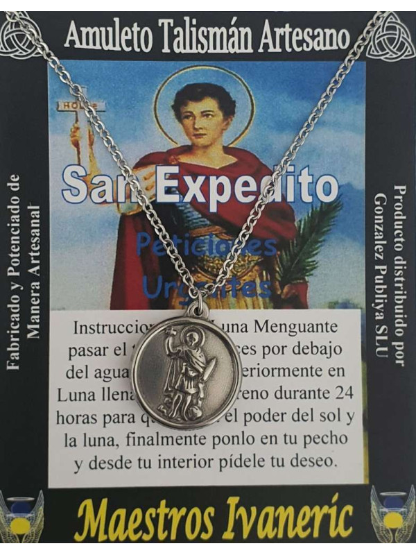 Amuleto Medalla de San Expedito.