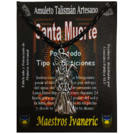 Talismán Artesano Santa Muerte con Guadaña