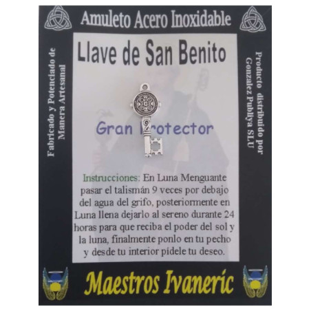 Talismán Artesano Llave de San Benito, 2,4cm