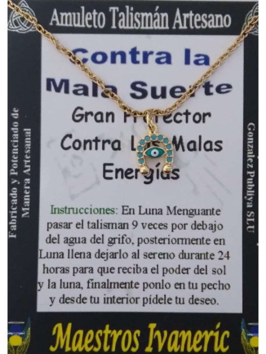 Talismán Artesano Herradura Contra la Mala Suerte. 1,3cm