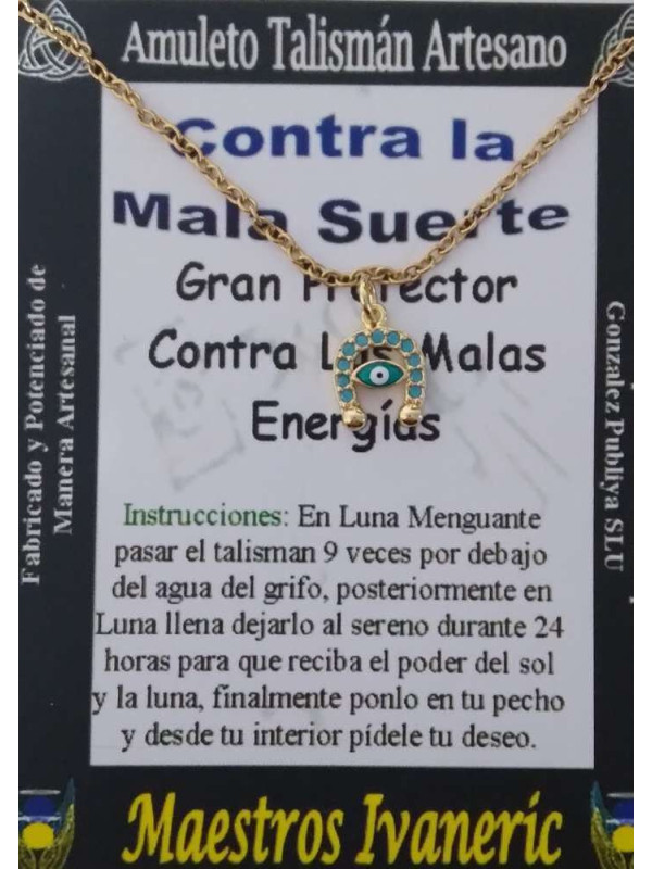 Talismán Artesano Herradura Contra la Mala Suerte. 1,3cm