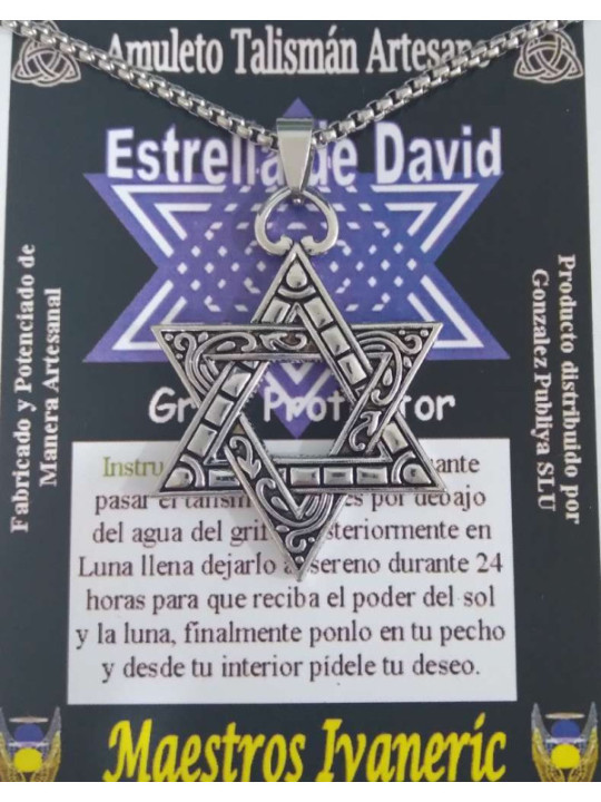 Talismán Artesano Estrella de David, Protección