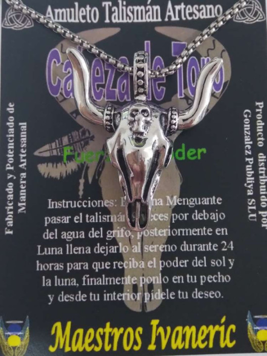 Talismán Artesano Cabeza de Toro