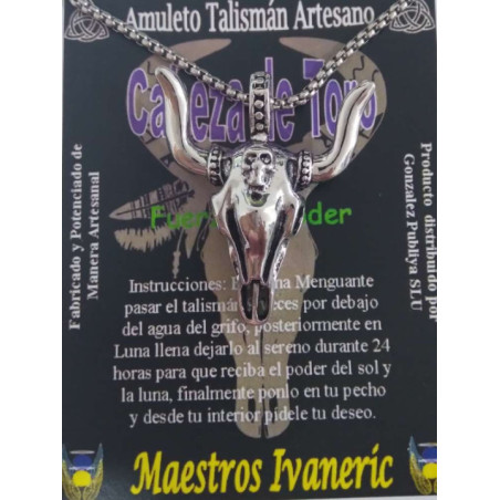 Talismán Artesano Cabeza de Toro
