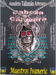 Colgante Cabeza Calavera, Ojos Rojos
