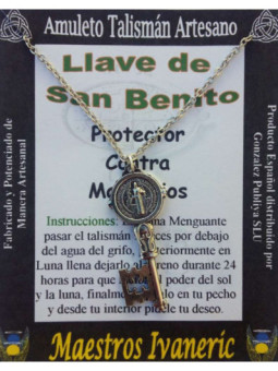 Talismán Artesano Llave de San Benito, 4,02 cm