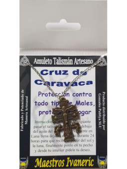 Talismán Artesano Cruz de Caravaca Color Bronce