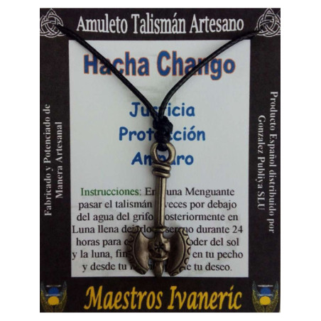 Talismán Artesano Hacha Chango
