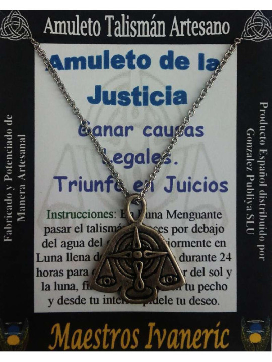 Talismán Artesano Amuleto Justicia