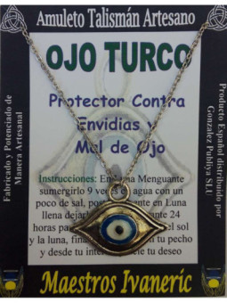 Talismán Artesano Ojo Turco en Metal forma de ojo