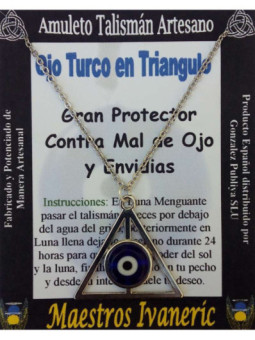 Talismán Artesano Ojo Turco en Triangulo