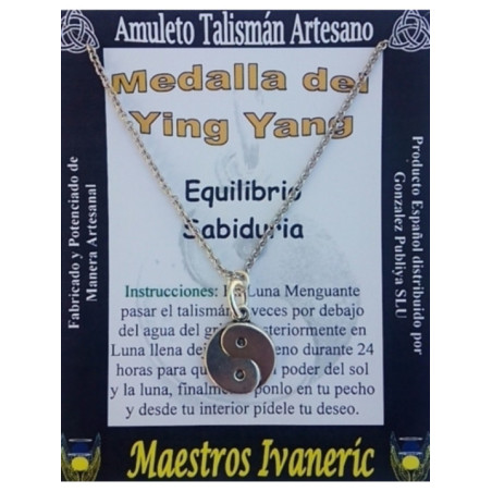 Talismán Artesano Medalla del Ying Yang