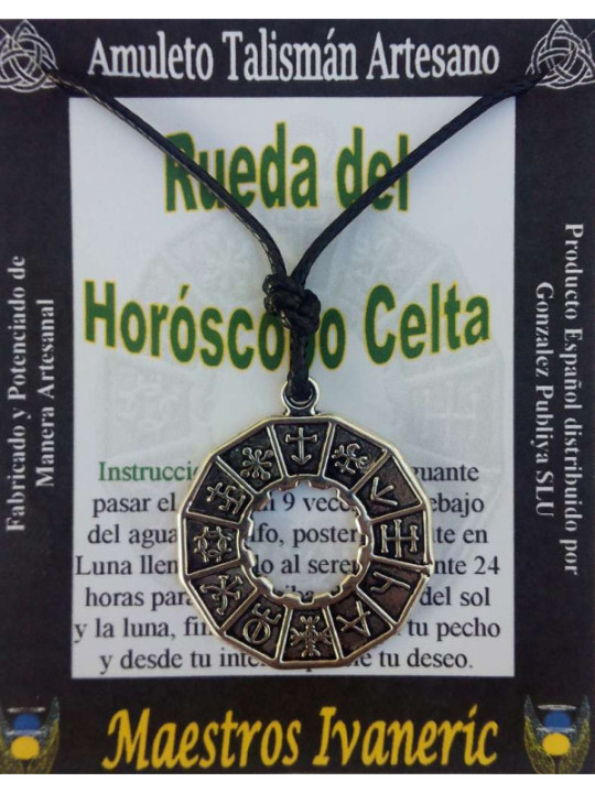 Talismán Artesano Rueda del Horóscopo Celta