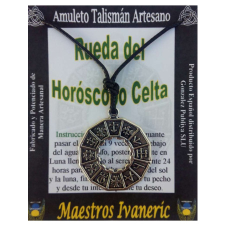 Talismán Artesano Rueda del Horóscopo Celta