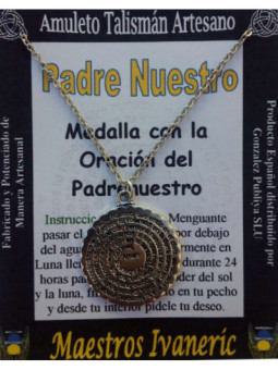 Medalla con la Oración del Padrenuestro