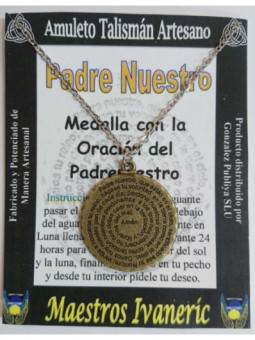 Medalla de Bronce con la Oración del Padrenuestro