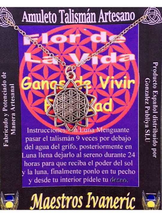 Talismán Artesano Flor de la Vida