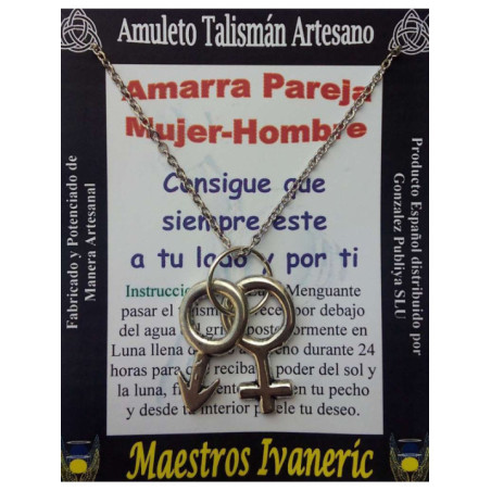 Talismán Artesano Amarra Pareja, Mujer Hombre